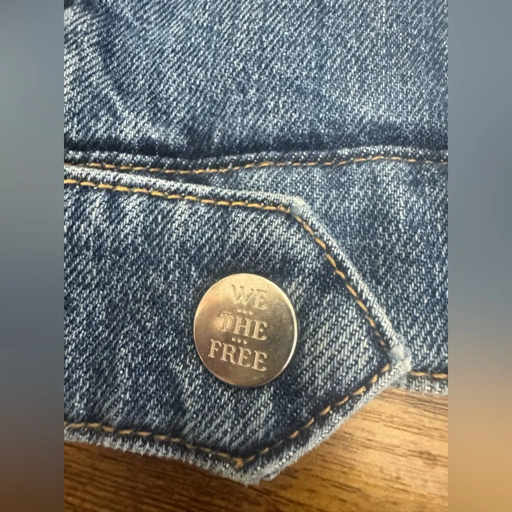 Free People Fast Lane Denim Moto Jacket Size: XS NWOT